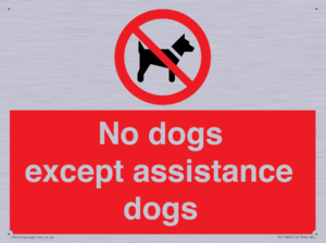 No dogs except assistance dogs